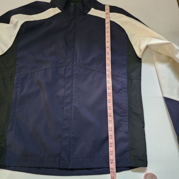 FootJoy Jacket Mens Medium Blue White Full Zip DryJoy Windbreaker Golf - Picture 12 of 14